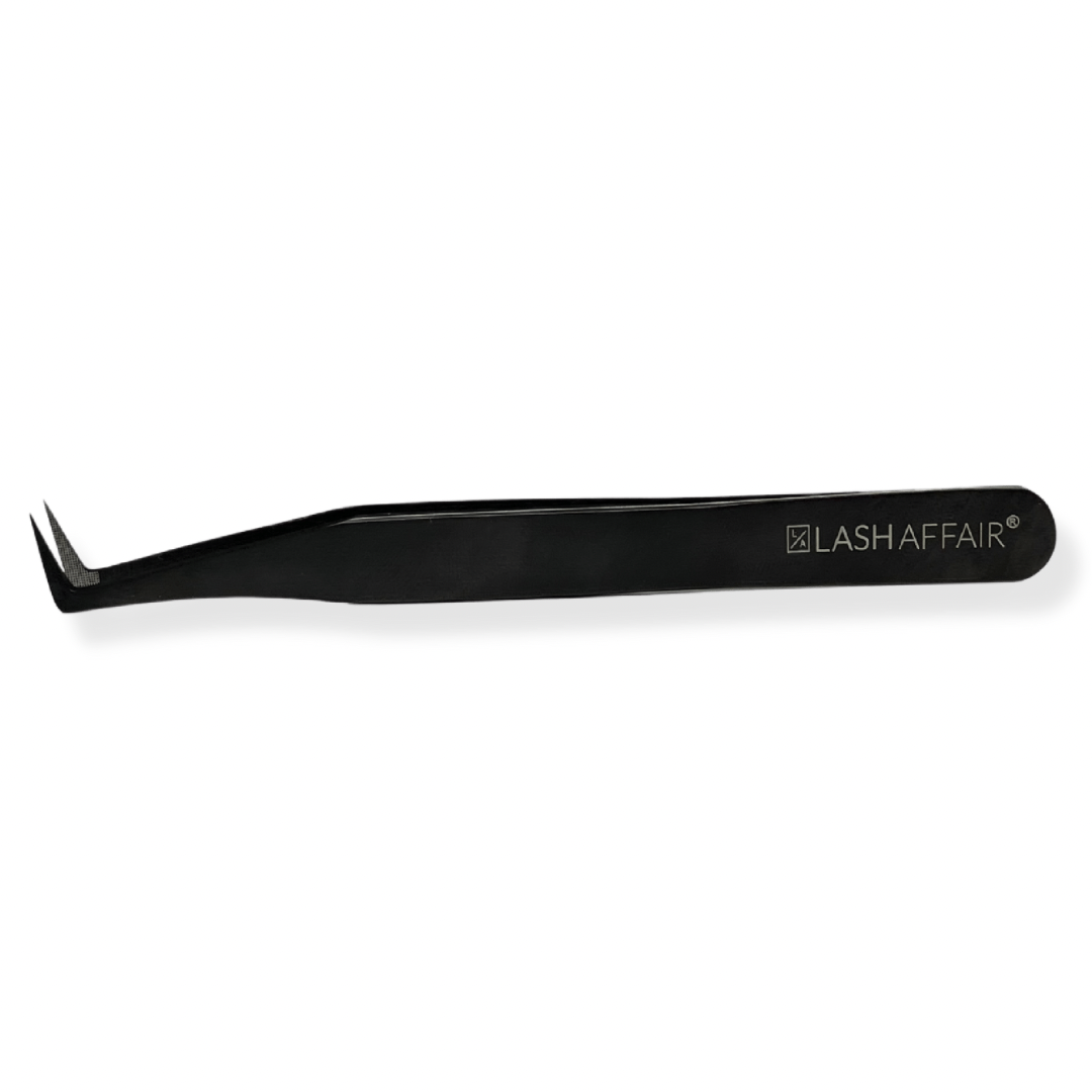 Booty Call ribbed matte black volume lash tweezers