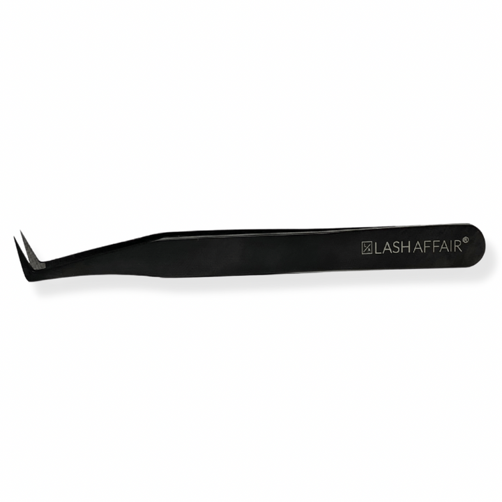 Booty Call ribbed matte black volume lash tweezers