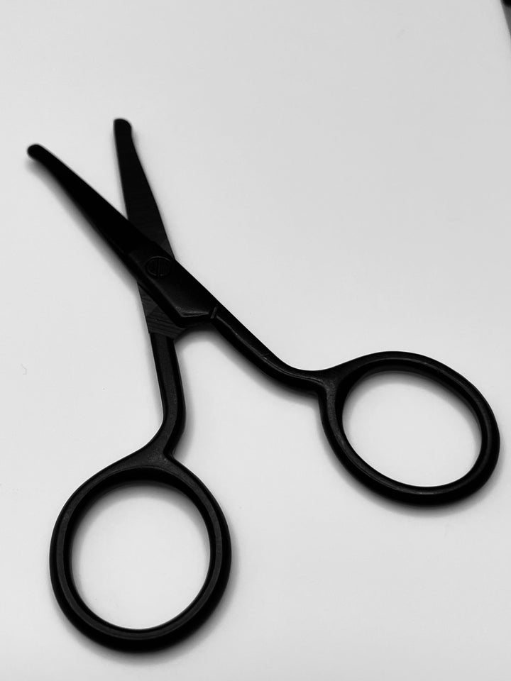 Stainless steel mini lash scissors black — main view