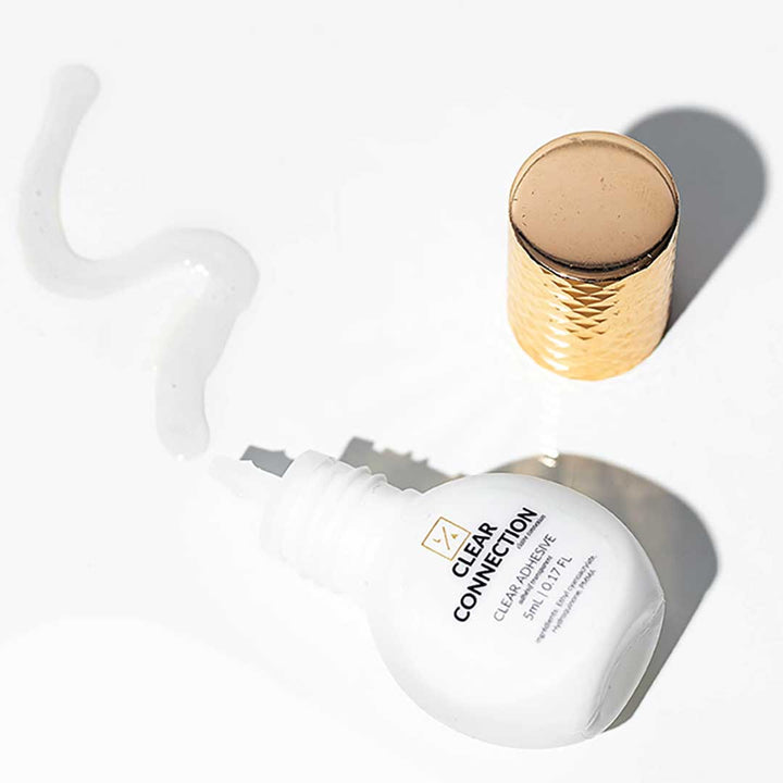 Clear Connection lash adhesive — invisible bond clear formula for professional eyelash extensions